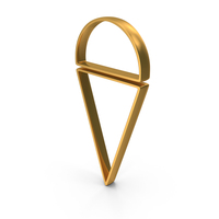 Gold Ice Cream Cone Outline Icon PNG & PSD Images