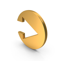 Gold Right Side Arrow Icon PNG & PSD Images