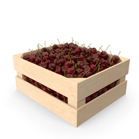 Cherries in Fruit Crate PNG & PSD Images