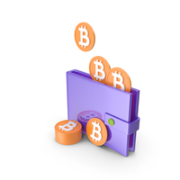 Cartoon Bitcoin Wallet PNG & PSD Images