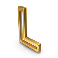 Gold Outline Letter L PNG & PSD Images