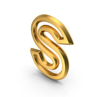 Gold Outline Letter S PNG & PSD Images