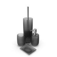 Kela Lamina Bathroom Set Anthracite Black PNG & PSD Images
