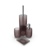 Kela Lamina Bathroom Set Anthracite Red PNG & PSD Images
