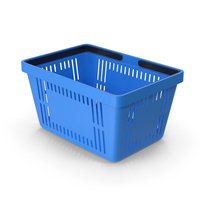 Blue Shopping Basket PNG & PSD Images