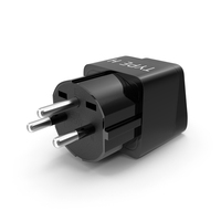 Electrical Plug Type H Adapter Black PNG & PSD Images