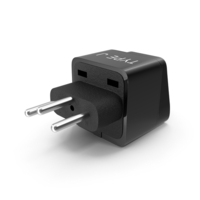Type J Universal Plug Adapter Black PNG & PSD Images