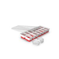 Full Ice Tray with Cover Red PNG & PSD Images