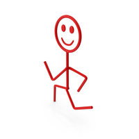 Running Stickman Red PNG & PSD Images