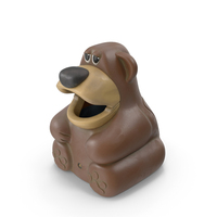 Used Bear Shaped Trash Can PNG & PSD Images