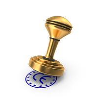 Gold CE Cartoon Stamp PNG & PSD Images