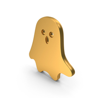 Gold Ghost Icon PNG & PSD Images