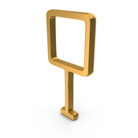Gold Square Road Sign Outline Symbol PNG & PSD Images