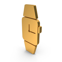 Gold Smart Watch With Time Icon PNG & PSD Images