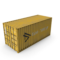 Cargo Container Yellow Industrial PNG & PSD Images