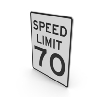 Speed Limit 70 Sign PNG & PSD Images