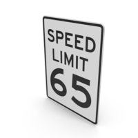 Speed Limit 65 Sign PNG & PSD Images
