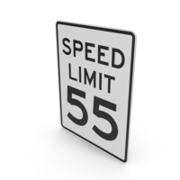 Speed Limit 55 Sign PNG & PSD Images