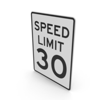 Speed Limit 30 Sign PNG & PSD Images