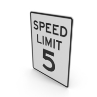 Speed Limit 5 Sign PNG & PSD Images