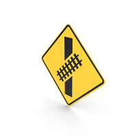 Skewed Crossing Ahead Sign PNG & PSD Images