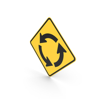 Roundabout Road Sign PNG & PSD Images