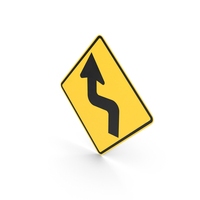 Reverse Turn Road Sign PNG & PSD Images