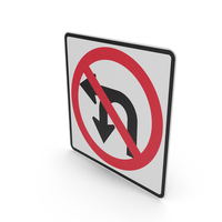 No Left Or U Turn PNG & PSD Images