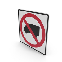 No Large Trucks Road Sign PNG & PSD Images