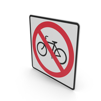 No Bicycles Road Sign PNG & PSD Images