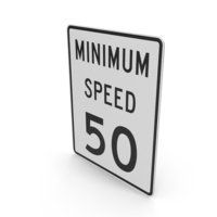 Minimum Speed 50 Road Sign PNG & PSD Images