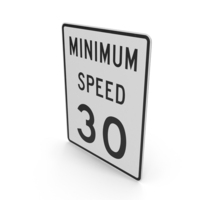 Minimum Speed 30 Road Sign PNG & PSD Images