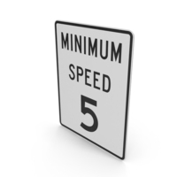 Minimum Speed 5 Road Sign PNG & PSD Images