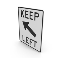 Keep Left Sign PNG & PSD Images