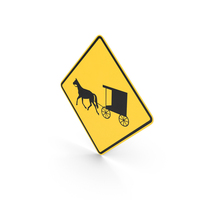 Horse Drawn Vehicles Road Sign PNG & PSD Images