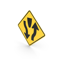 Divided Highway Sign PNG & PSD Images
