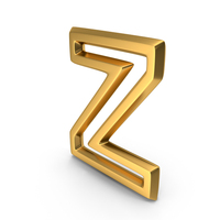 Letter Outline Z Gold PNG & PSD Images
