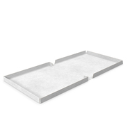 8-Inch White Paper Pizza Box - Full Open PNG & PSD Images