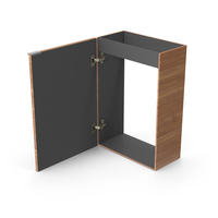Wall Mounted Bathroom Basin Cloakroom Unit Wood Open, PNG & PSD Images