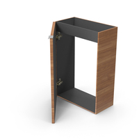Wall Mounted Bathroom Basin Cloakroom Unit Wooden Half Open PNG & PSD Images