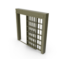 Prison Cage Green Open PNG & PSD Images