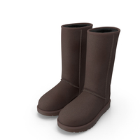 Australian UGG Classic Boots Fur Brown PNG & PSD Images