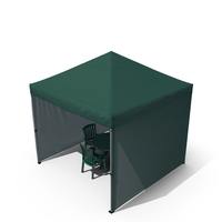 Green Outdoor Gazebo Tent with Plastic Furniture PNG & PSD Images