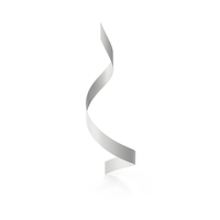 White Curly Ribbon PNG & PSD Images