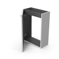 Wall Mounted Bathroom Basin Cloakroom Unit Half Open Door White PNG & PSD Images