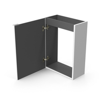 Wall Mounted Bathroom Basin Cloakroom Unit Open Door White PNG & PSD Images