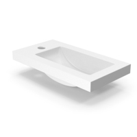 White Counter Mounted Countertop Basin PNG & PSD Images