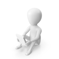 Stickman Sitting Pose Holding An Object PNG & PSD Images