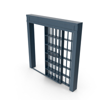 Prison Cage Blue Open PNG & PSD Images