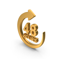 48 Hours Refresh Button Icon Gold PNG & PSD Images